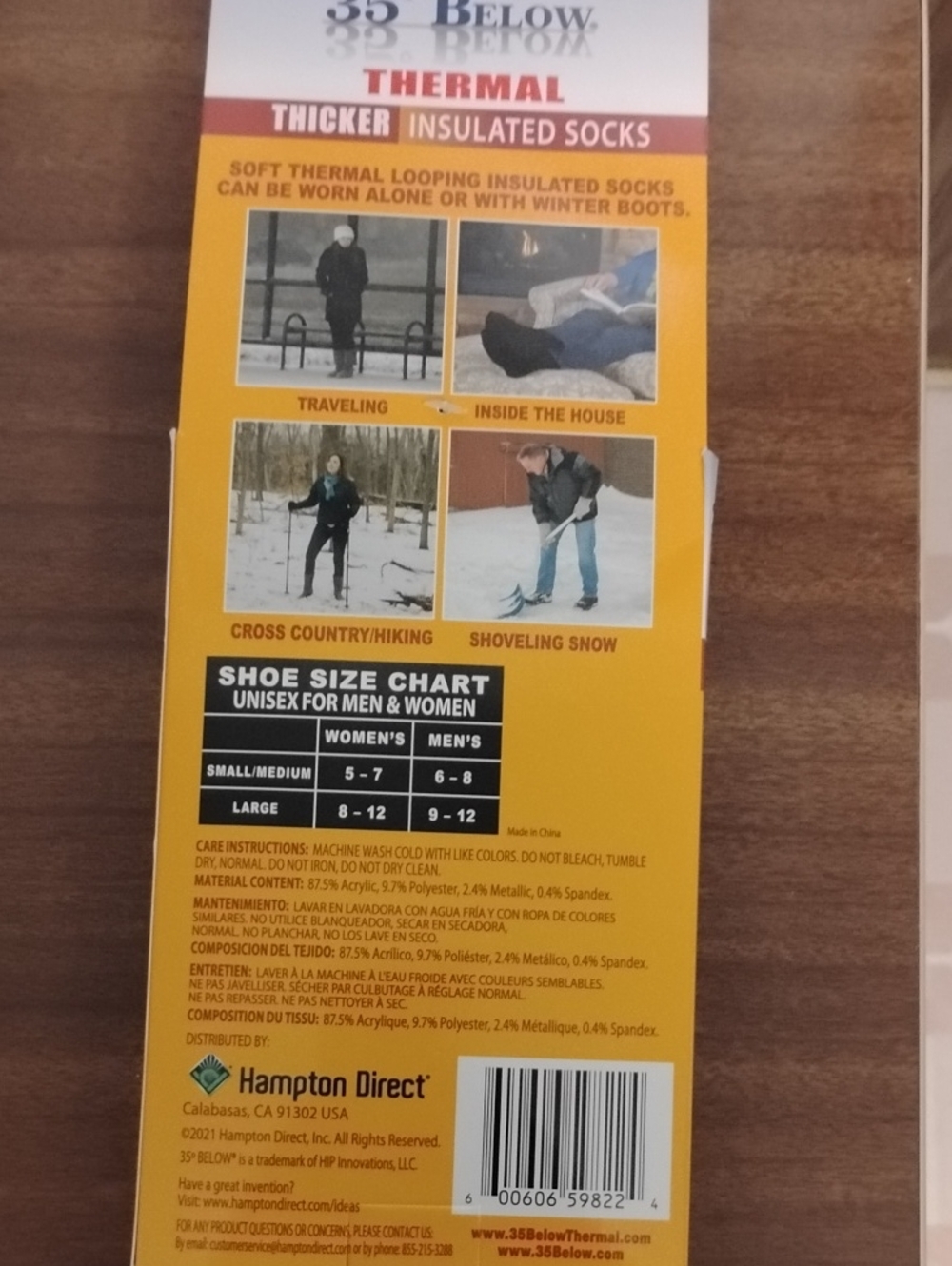 35° Below Thermal Insulated Socks - Black (1 Pair) - Picture 3 of 4